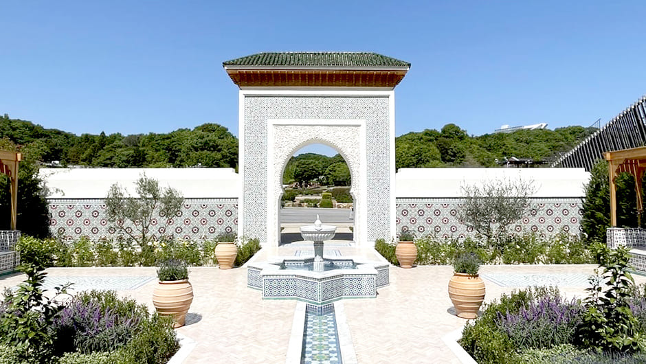 ぎふワールド・ローズガーデンのモロッコ庭園工事